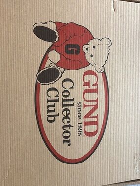 Gund Playthings Past Red Box with Navy & Yellow Accents